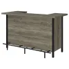 CoasterEssence 182105 Bellemore - Freestanding Home Bar Wine Cabinet - Gray Driftwood