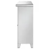 CoasterElevations 183627 Melinda - 2-Door LED Mirrored Wine Storage Bar Cabinet - Silver