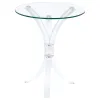 CoasterEveryday 900490 Laning - Round Glass Top Acrylic Side Table - Clear