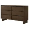 Coaster Fine Furniture 225013 Glenwood - 6-Drawer Dresser Cabinet - Warm Brown