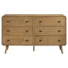 Coaster Fine Furniture 225093 Robyn - 6-Drawer Bedroom Dresser - Light Ash