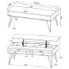 Coaster Fine Furniture 723368-S2 Fanning - 2 Piece Lift Top Coffee And End Table Set - Golden Oak