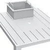 Intercon NS-SF-ARMLSS-BUF-7PC Nash - 6 Piece Outdoor Seating Sectinal And Table - Buff