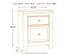 Ashley Furniture B181-92 Paxberry - Two Drawer Night Stand - Whitewash