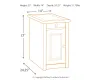 Ashley Furniture T637-7 Bolanburg - Chair Side End Table - Door - White / Brown / Beige