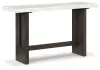 Ashley Furniture T779-4 Burkhaus - Sofa Table - White / Dark Brown