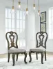 Ashley Furniture D947-01 Maylee - Dining Upholstered Side Chair (Set of 2) - Dark Brown