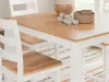 Ashley Furniture D398-223 Ashley Furniture D398-223 Gesthaven - Dining Room Counter Table Set (Set of 5) - Natural / White