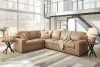 Ashley Furniture 38006S3 Ashley Furniture 38006S3 Bandon - 3-Piece Sectional With Raf Loveseat - Toffee