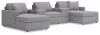 Ashley Furniture 92104S44 Ashley Furniture 92104S44 Modmax - 5-Piece Pit Sectional With Storage Consoles - Granite
