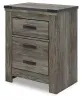 Ashley Furniture B4480-92 Frandern - Two Drawer Night Stand - Gray