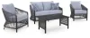 Ashley Furniture PCP391-080 Bridges Beach - Loveseat, Lounge Chairs, Table Set (Set of 4) - Gray