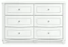 Ashley Furniture PCB1819-21 Kozlani - Six Drawer Dresser - White