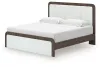 Ashley Furniture PCB1108B8 Kendanport - King Upholstered Bed - White / Brown