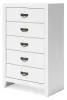 Ashley Furniture B427-46 Binterglen - Five Drawer Chest - White