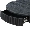 New Classic T3881-10 Tate - Round One Drawer Coffee Table - Black
