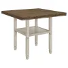 CoasterEssence 192818-S5 Sarasota - 5 Piece Drop Leaf Counter Dining Set - Rustic Cream