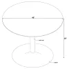 CoasterEssence 108020 Bartole - Round Italian Marble Top Dining Table - White