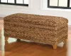 CoasterEssence 500215 Laughton - Hand - Woven Banana Leaf Storage Trunk - Amber