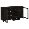 CoasterEssence 700881 Lewes - 2 Door Engineered Wood TV Stand - Cappuccino