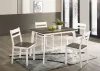 Furniture of America CM3714GY-T-5PK Debbie - 5 Piece Dining Table Set - Gray / White