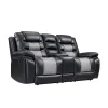 New Classic U7005-25P1-BKG New Classic U7005-25P1-BKG Nikko - Console Loveseat With Power Footrest - Black / Gray