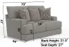 Jackson Furniture Industries 347002-1703/38-2504/38 Zeke - Loveseat - Cloud