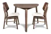 New Classic 40-1651-D2C Oscar - Corner Table & 2 Chairs - Walnut