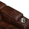 New Classic U5483-25-BRN New Classic U5483-25-BRN Chester - Reclining Console Loveseat - Brown