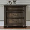 Liberty Furniture 765-BR62 Provence Park - Bedside Chest With Charging Station - Chateau Brown