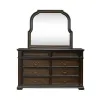 Liberty Furniture 765-BR-DM Provence Park - Dresser & Mirror - Chateau Brown
