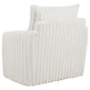 Coaster Fine Furniture 902541 Sarco - Corduroy Upholstered Swivel Accent Arm Chair - Ivory