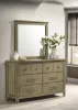 Coaster Fine Furniture 207533M Hazlewood - 6-Drawer Bedroom Dresser With Mirror - Vineyard Oak