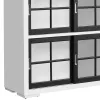 Pulaski Furniture P021773 Pulaski Accents - 4-Shelf Sliding Door Bookcase - White / Black