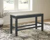 Ashley Furniture D736-09 Tyler Creek - DBL Counter UPH Bench  - Antique Black