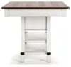 Ashley Furniture D546-32 Valebeck - Rect Dining Room Counter Table With Wine Rack - White / Brown