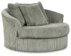 Ashley Furniture 2110521 Lindyn - Oversized Swivel Accent Chair - Fog
