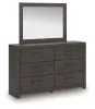 Ashley Furniture B3789B1 Prendonea - Dresser and Mirror - Charcoal