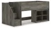 Ashley Furniture B4480B14 Ashley Furniture B4480B14 Frandern - Twin Loft Bed With Bookcase Storage - Gray