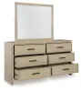 Ashley Furniture B602B1 Ashley Furniture B602B1 Calmoro - Dresser And Mirror - Gray