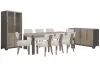 Pulaski Furniture P402240-KIT36 Pulaski Furniture P402240-KIT36 Anderson Park - Leg Dining Table With 8 Klismos Dining Chairs, Sideboard And China Cabinet - Moose Trail / Frontier Brown