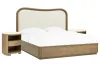 Pulaski Furniture BP432-180KGC-KIT7 Pulaski Furniture BP432-180KGC-KIT7 Leeza - California King Upholstered Panel Bed With 2 Accent Nightstands - Brown