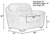 Jackson Furniture Industries 445301-1227/49-3027/49 Jackson Furniture Industries 445301-1227/49-3027/49 Grant - Faux Leather Chair & 1/2 - Silt