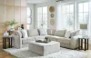 Jackson Furniture Industries 2306/63/59/73/28-01 Bucktown - 3 Piece Sectional With Extra Thick Cuddler Seat Cushions And Cocktail Ottoman - Parchment