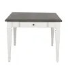Liberty Furniture 417-T4072 Allyson Park - Rectangular Leg Table - Wirebrushed White / Charcoal