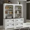 Liberty Furniture 417-HOJ-2PCS Allyson Park - 2 Piece Home Office Set - Wirebrushed White / Charcoal