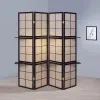 CoasterEveryday 900166 Iggy - 4-Panel Room Divider Folding Shoji Screen - Cappuccino