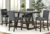 New Classic 45-4125-DG4C High Line - Counter Table & 4 Chairs - Gray