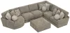 Jackson Furniture Industries 3145/73/59/31/92/28-28 Jackson Furniture Industries 3145/73/59/31/92/28-28 Turner - 5 Piece Sectional With LSF Cuddler With Cocktail Ottoman - Mushroom
