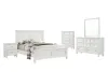 New Classic 02-044W-25C New Classic 02-044W-25C Tamarack - Western King 5 Piece Bedroom Set (Bed, Dresser, Mirror, Nighstand, Chest) - White